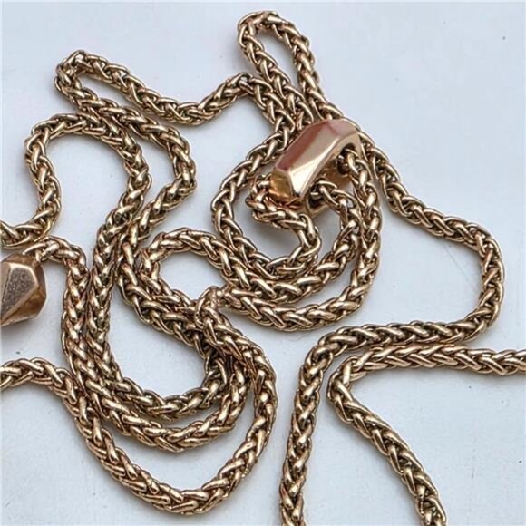 Kendra Scott Rose Gold Filigree Bar Rhinestone Necklace, Adjustable Slider 27″ - Picture 4 of 6